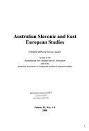 Australian Slavonic and East European Studies