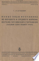 О некоторых новых видах фузулинид из верхнего и среднего карбона Верхне-Чусовских городков на р. Чусовой (Западный склон Среднего Урала)