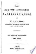 Neues russisch-deutsches und deutsch-russisches Taschenwörterbuch