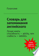 Словарь для запоминания английского. Лучше иметь способность – ability, чем слабость – debility