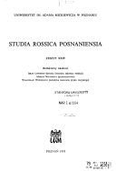 Studia Rossica Posnaniensia