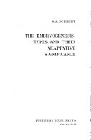 Embryogenesis types and their adaptive significance