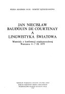 Jan Niecisław Baudouin de Courtenay a lingwistyka światowa