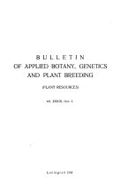 Bulletin of applied botany, of genetics and plant-breeding