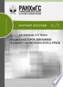 Анализ факторов динамики реального валютного курса рубля