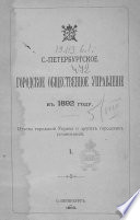 Отчет городской управы за 1892 г. Часть 1