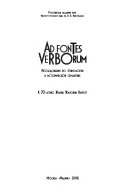 Ad fontes verborum