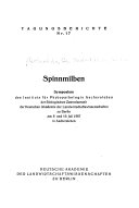 Spinnmilben; Symposium des Instituts für Phytopathologie Aschersleben, der Biologischen Zentralanstalt ...