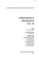 Linguistica Silesiana