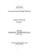 Symbolae Raphaeli Taubenschlag dedicatae