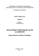 Festschrift Professor Jacob Allerhand