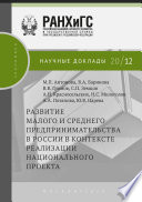 Развитие малого и среднего предпринимательства в России в контексте реализации национального проекта