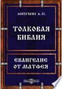 Толковая Библия или комментарий на все книги Священного Писания Ветхого и Нового Заветов. Евангелие от Матфея