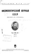 Fiziologicheskiĭ zhurnal SSSR imeni I.M. Sechenova