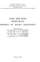 Coal and peat resources