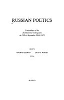 Russian Poetics