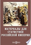 Материалы для статистики Российской империи, издаваемые с высочайшего соизволения при статистическом отделении совета Министерства Внутренних Дел