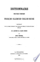 Dictionnaire militaire-technique francaisallemand-anglais-russe