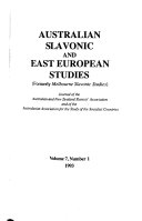 Australian Slavonic and East European Studies