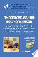 Сенсорное развитие дошкольников с нарушением зрения в условиях специального и инклюзивного образования. Тематические инидивидуальные занятия и игры