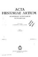 Acta historiae artium