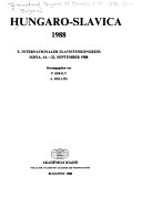 X Международный съезд славистов, София, 14-22 сентября 1988 г. - под ред. П. Кирая, А. Холлоша