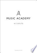 Журнал «Музыкальная академия» No2 (770) 2020
