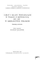 Carat i klasy posiadajace w walce z rewolucja 1905-1907 w Królestwie Polskim