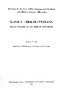 Slavica Hierosolymitana
