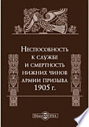 Неспособность к службе и смертность нижних чинов армии призыва 1905 г.