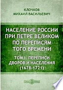 Население России при Петре Великом по переписям того времени(1678-1721)