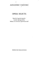 Opera selecta
