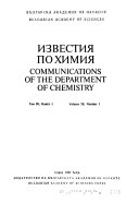 Communications of the Department of Chemistry