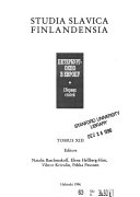 Studia Slavica Finlandensia