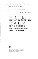 Типы приспособлений тлей к питанию на кормовых растениях