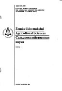 Agricultural sciences