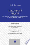 Публичный кредит как институт финансового права на примере Российской Федерации и США. Монография