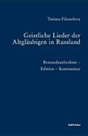 Geistliche Lieder der Altgläubigen in Russland