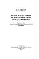 Humus sustainability of automorphic soils of Western Siberia