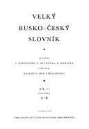 Velký rusko-c ̆eský slovník