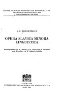 Opera Slavica Minora Linguistica