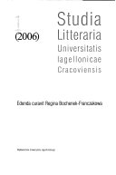 Studia litteraria Universitatis Iagellonicae Cracoviensis