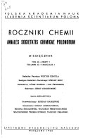 Annales Societatis Chimicae Polonorum