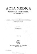 Acta Medica Academiae Scientiarum Hungaricae