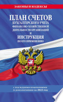 План счетов бухгалтерского учета финансово-хозяйственной деятельности организаций и инструкция по его применению с последними изменениями и дополнениями на 2022 год