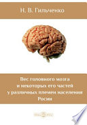 Вес головного мозга и некоторых его частей у различных племен населения России