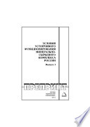 Условия устойчивого функционирования минерально-сырьевого комплекса России. Выпуск 1