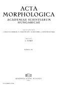 Acta Morphologica Academiae Scientiarum Hungaricae