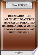 Исследование мясных продуктов на фальсификацию их лошадиным мясом. Способ биологической преципитации