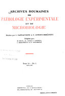 Archives Roumaines de Pathologie Expérimentale Et de Microbiologie